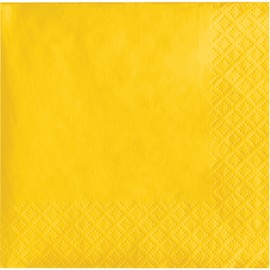Creative Converting 50-Count Touch of Color Paper Beverage Napkins, School Bus Yellow (58188)