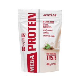 Activlab Mega Whey Protein Concentrate 1er pack 700g Creatin Monohydrate Kreatin Taurin Muskelaufbau mit Kokos-Milch Muskelregeneration Abnehmen (Coffee)