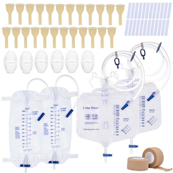 DOKIBI External Condom Catheter for Incontinence for Elderly Men,24pcs 35mm