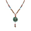 MINACHI Boho Wooden Beads Long Necklace with Elephant Pendant, Unique
