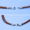 20pcs Stainless Steel Leather Cord Ends with Lobster Clasp Connector