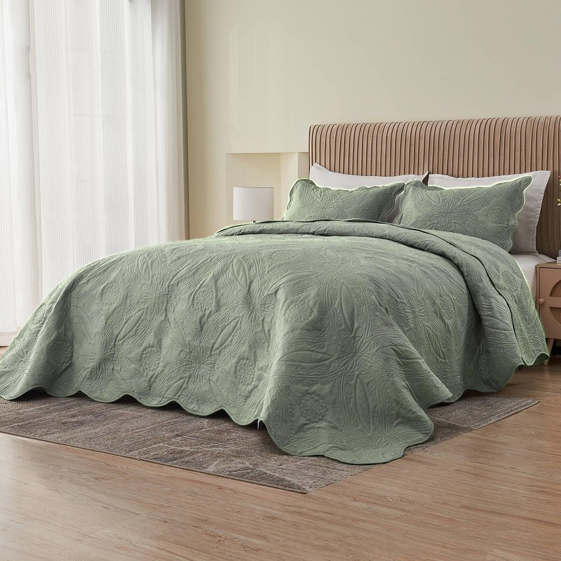Kingnex Oversized King Bedspreads 128x120 for Extra Wide Tall King