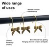 12pcs Bow Knot Shower Curtain Hooks, Decorative Bathroom Curtain Rings