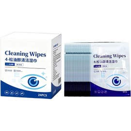 Toallitas Para Párpados 24 Toallitas Refrescantes Limpiadoras Paños Limpiadores de Ojos para Higiene Diaria Viaje Hogar Exterior Oficina Escuela Verano Playa Gimnasio