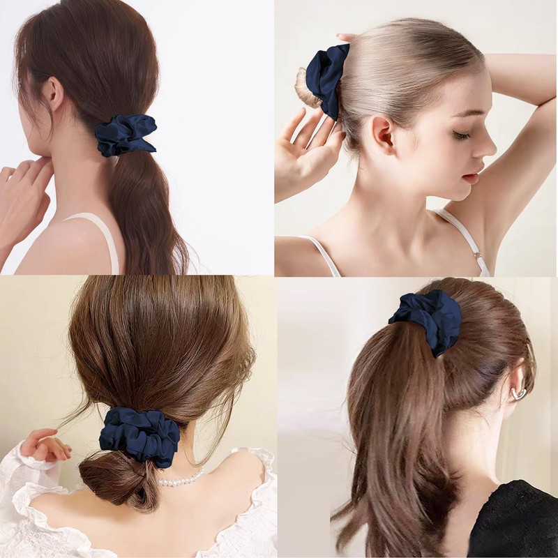 Silk Hair Elastic Scrunchie Silk Scrunchie 100% Silk Hair Accessories,