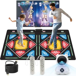Tucraew Dance Mat, Electronic Dance Mat for TV with HD Camera, Wireless Double User Dance Mat with Game Controller, Non-Slip Dance Pad for Kids Adults, Christmas Birthday Gifts for Girls Boys