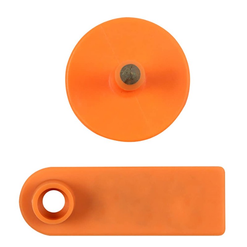 ANCLLO 100 Pack Pig Ear Tags Orange Medium Plastic Livestock