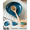 LAUCHUH Spoon Rest for Stove Top, Ceramic Spoon Holder for