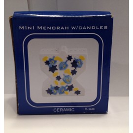 Mini Menorah with Candles
