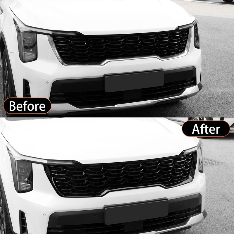 YOUTOOCAR 3PCS Front Grille Covers Trim Compatible with Kia Sorento