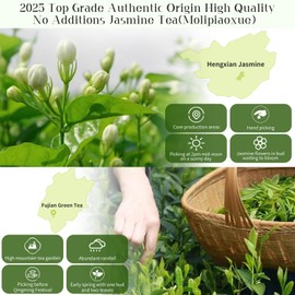 XIXICHA Jasmine Tea Loose Leaf Grade AAA Chinese Jasmine Green Tea Loose Leaf Natural Aroma and Sweet Taste 茉莉花茶 茶叶 绿茶 4.23oz/120g