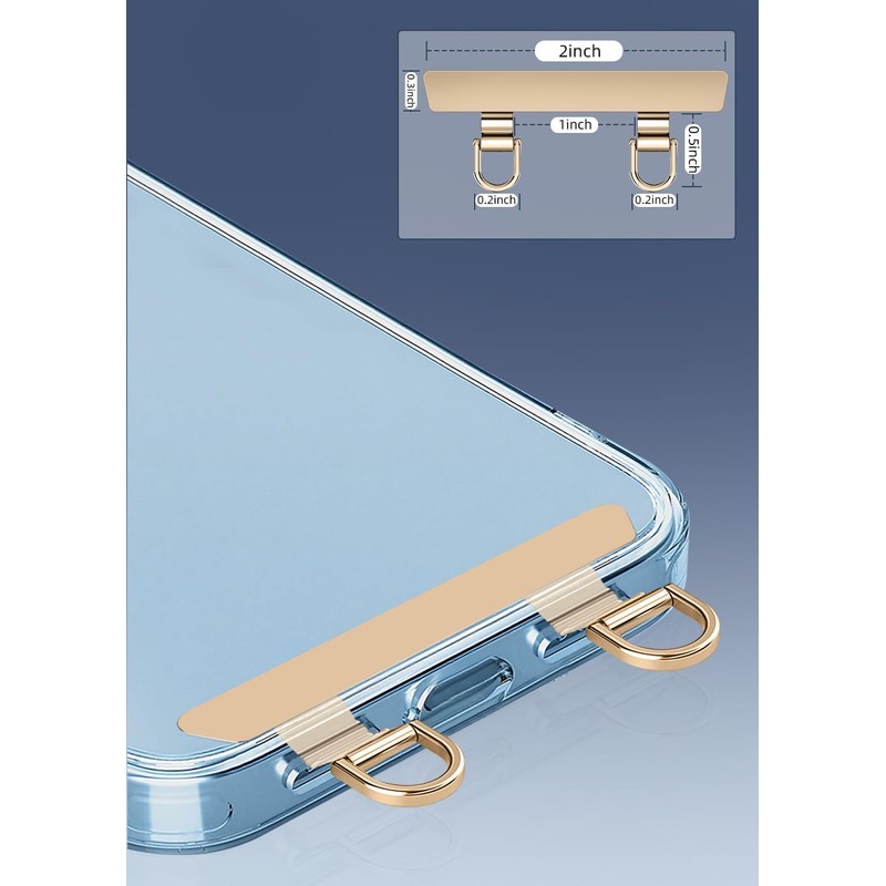 ZXZone Metal Phone Tether Tab, Double Buckle, Anti-Scratch, Metal PhonePatch,