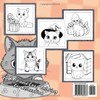 Bold And Easy Cute Cats Coloring Book: 50 Big
