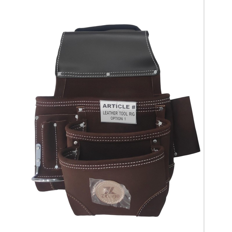 Zeluga Sued Leather Tool Belt, Bag, Carpenter, Construction, Framers, Handyman