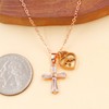 Zircobic Simple Cross Small Mustard Seed Heart Mountain Necklace |