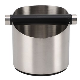 Stainless Steel Coffee Grounds Knock Box Coffee Knock Box with Removable Knock Bar 114mm 4.5 Inch Diameter Stainless Steel Color