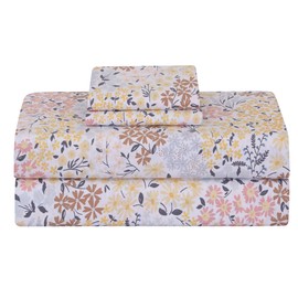 Feather & Stitch Softest 100% Cotton Sheets, 300 Thread Count Percale Weave Bedding, 16" Deep Pocket, Cooling Sheets, Breathable Bed Set, Hotel Premium Quality (- Full, Victorian Floral