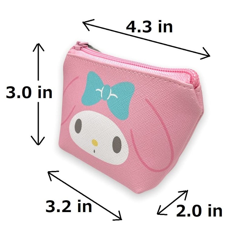 サンリオ(SANRIO) マイメロディ フェイス ボートタイプ コスメ 小ポーチバッグ 4.3(幅)×3(高さ)×2インチ(奥行き) 大人用, ピンク, Size: