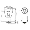 Bosch 1987301050 Car Lamp P21W Longlife Stop / Indicator /