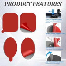 GMHLLES 16 Pcs Dash Cam Sticky Pad, Compatible with Nextbase Dashcam Sticky Pads, Secure Mounting for Nextbase Series 2-122, 222, 322GW, 422GW, 522GW, 622GW with 8Pcs Protective Films