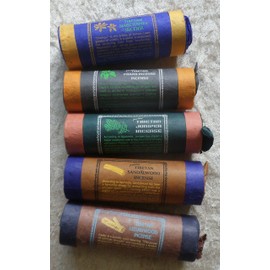 TIBETAN/NEPALESE INCENSE CHOICE OF: CEDARWOOD, JUNIPER, SANDALWOOD, FRANKINCENSE & NAG CHAMPA JOSS STICKS - PACK OF 5 (1 of Each)