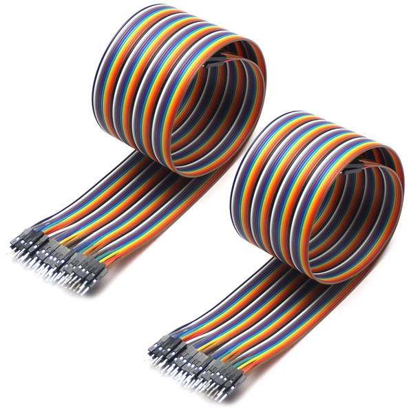 Fielect Dupont Jumper Wires Breadboard Jumper Wires Colorful Ribbon Cables