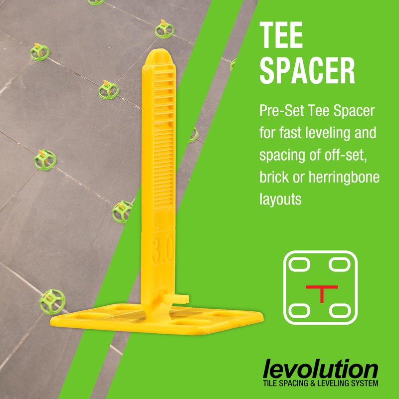 Miracle Sealants Levolution Pro Tee Spacer 1/8", Tile Leveling &