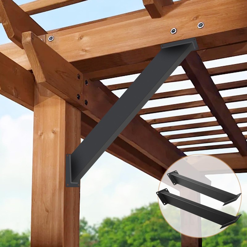 2 Pcs 45 Degree Angle Support Bracket, Pergola Kit Heavy
