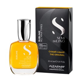Alfaparf Milano Semi di Lino Cristalli Liquidi Hair Oil Serum and Reparative Anti-Breakage Fluid Set for Damaged Hair - Heat Protector - Repairs, Strengthens, Adds Shine - Vegan Formula