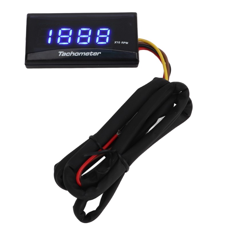 Motorcycle Tachometer DC 12V Ultra Thin LCD Waterproof Backlight for