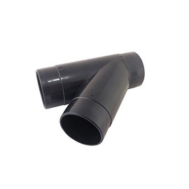 2.5 Inch 3 Way Y Connector with Openings OD 2-7/16 Inch and ID of 2-3/16 Inch ABS Plastic for Dust Collector Systems 73456