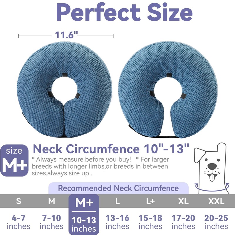 Loflaze Inflatable Dog Cone Collar - Dog Neck Donut Cone