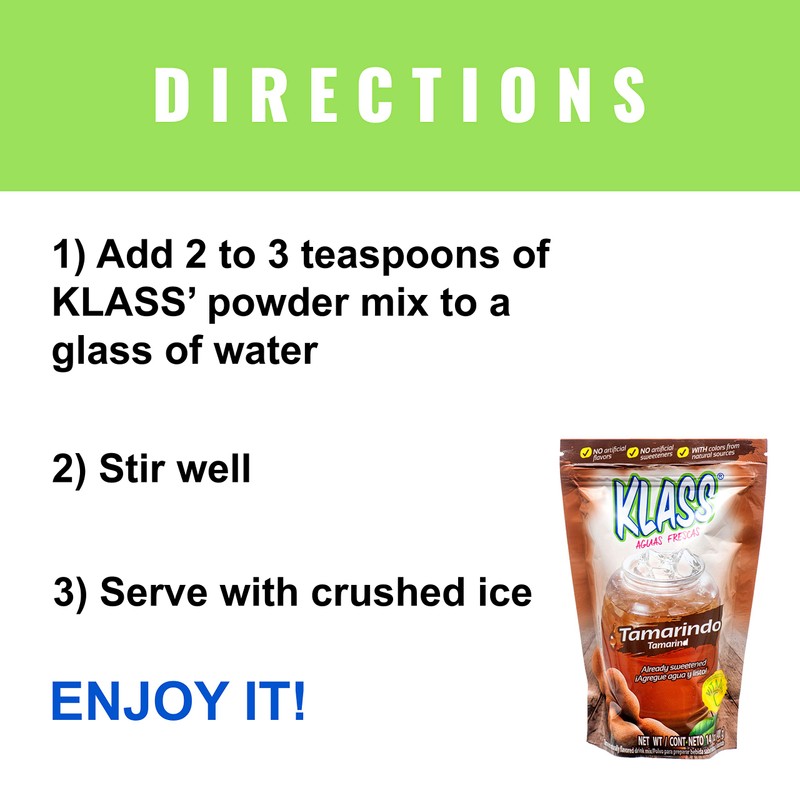 Klass Listo Tamarindo Blended Mexican Tamarind Drink Mix (2 x