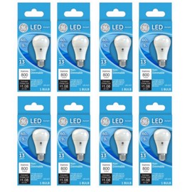 GE (case of 8) Lighting 61966 LED A19 Bulb, 9 watts, 800 lumens, 5000K Daylight, LED Light Bulb