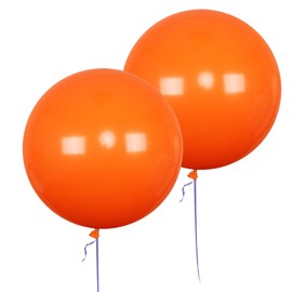 AZOWA 24 Inch Orange Balloons 16-Count Large Latex Round Balloons for Party Wedding Birthday Baby Shower Decoration (Orange, 16 Pcs)