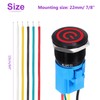 DMiotech 2 Pcs 22mm / 7/8" Push Button Switch, IP66