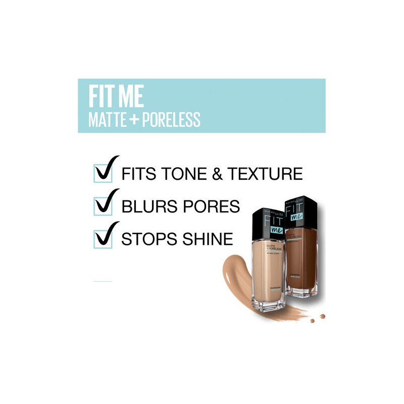 Maybelline Fit Me Matte & Poreless Mattifying Liquid Foundation Truffle