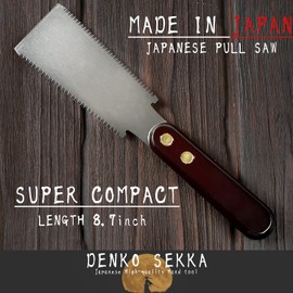 DENKO SEKKA Woodworking Saw MINI Ryoba Double Edge Flush cut, Japanese Pull Saw for Woodworking and Wood Craftsmanship, (Ryoba Double Edge)