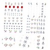 Baluue Elegant Face Gems Jewels 6 Sheets Glitter Stickers for