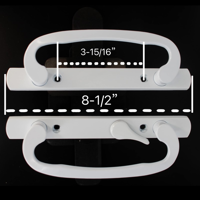 Hyneesun Patio Door Handle 3-15/16 Inch(10cm) Hole spacing （Right and