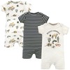 Hudson Baby Unisex Baby Cotton Rompers, Desert Animals, 6-9 Months