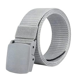 Schicksal.Men's Belt, Lightweight, Color Belt, Lightweight, Nylon Belt, Large Size, Stepless Adjustment, Men's, Gentleman's, Business, gray