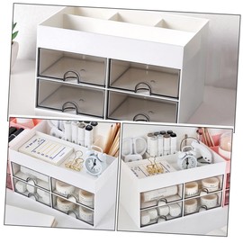 MAGICLULU Multi-function Transparent Drawer Storage Box for Makeup Cosmetics Stationery Space-saving Organizer for Bathroom Bedroom Office Use