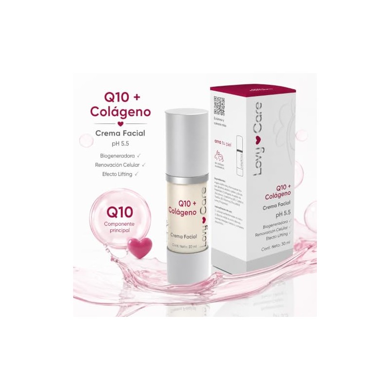 Lovy Care Crema Facial Q10Colgeno Efecto Lifting 30 ml pH