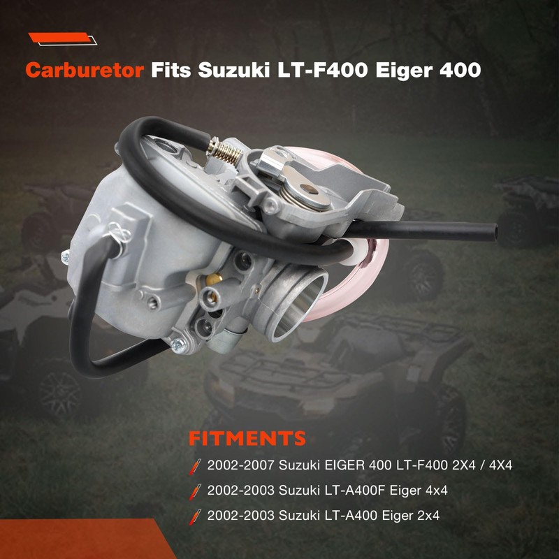 LTF400 Carburetor Replacement Compatible with 2002-2007 Suzuki LT-F400 Eiger 400