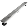 Neodrain 28-Inch Linear Shower Drain with Removable Quadrato Pattern Grate,