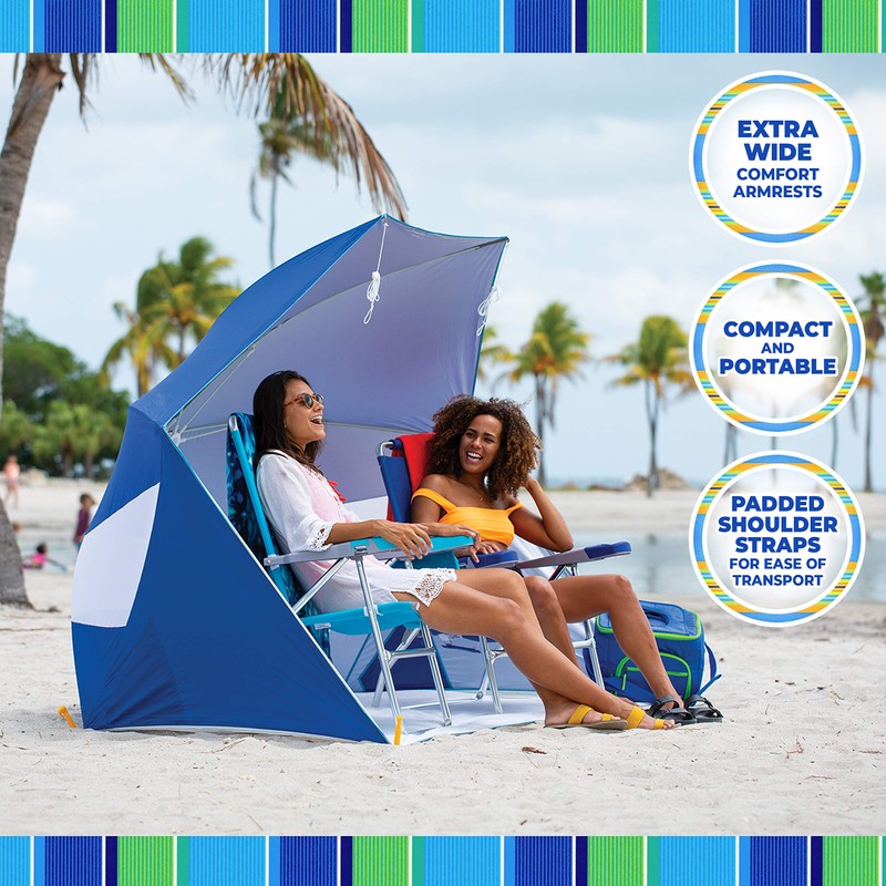 Rio Brands 17" Extended Height 4-Position Folding Beach, Camping, Lawn