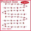 DJFOG 65 Ft Romantic Red Heart Garland - Sparkling Banner