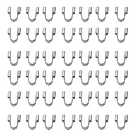 200 Pieces Wire Protector Wire Guard Guardian Protectors Wire Cable Protector Loops U Shape Accessories 4.5x4 mm for Jewelry Making, Silver