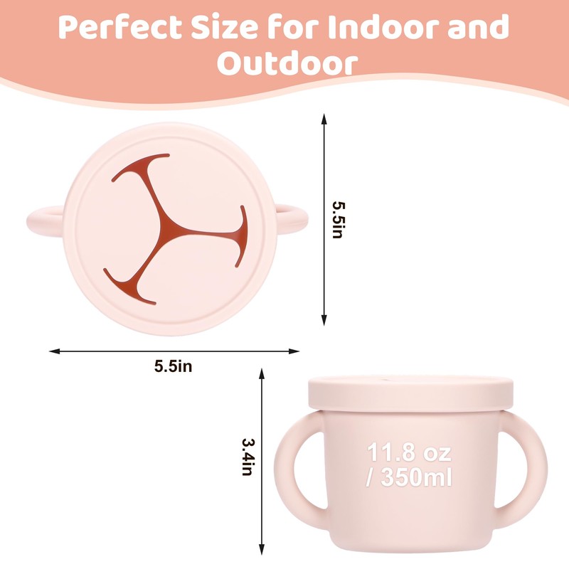 idooss Snack Containers, Silicone Food Grade Silicone Cups, Toddler Snack